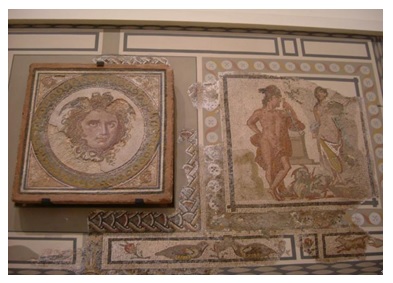 タラゴナ、ローマ帝国貴族の館の床を飾ったモザイク画